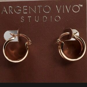 Argento Vivo Studio Gold Tone Hoop Earrings